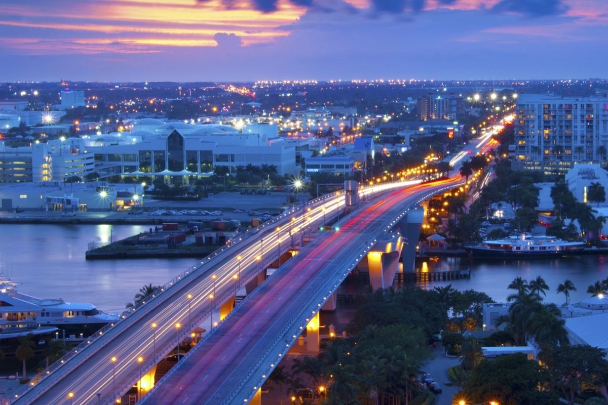 Fort Lauderdale Interstate at Dusk