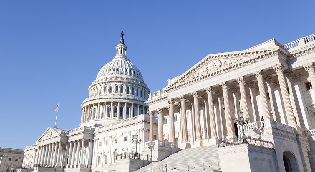 DC capitol building blue sky