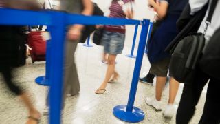 media TSA, security, aviation, line